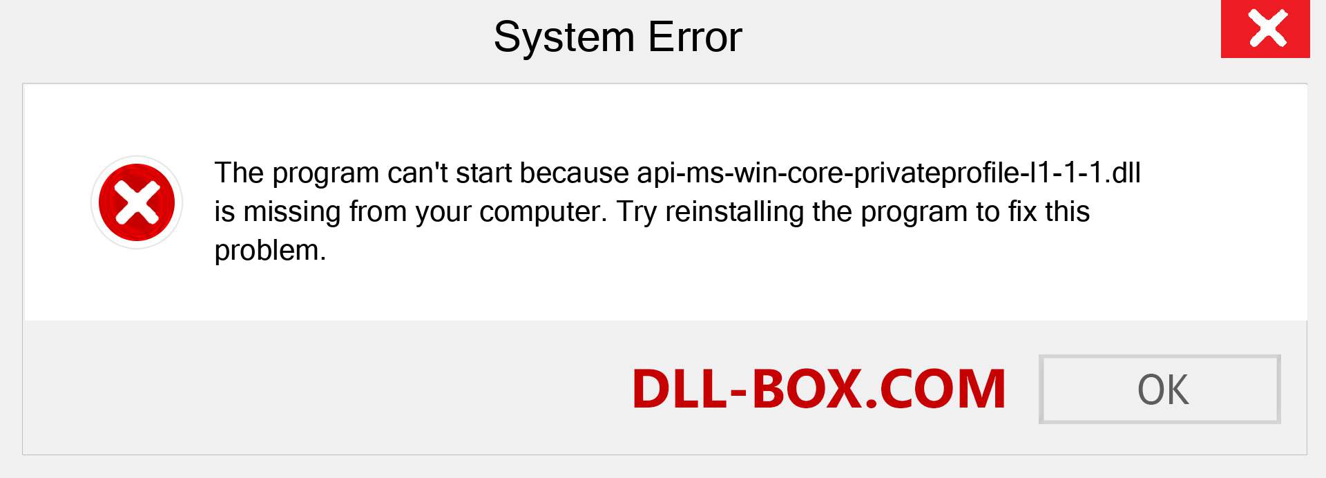  api-ms-win-core-privateprofile-l1-1-1.dll file is missing?. Download for Windows 7, 8, 10 - Fix  api-ms-win-core-privateprofile-l1-1-1 dll Missing Error on Windows, photos, images