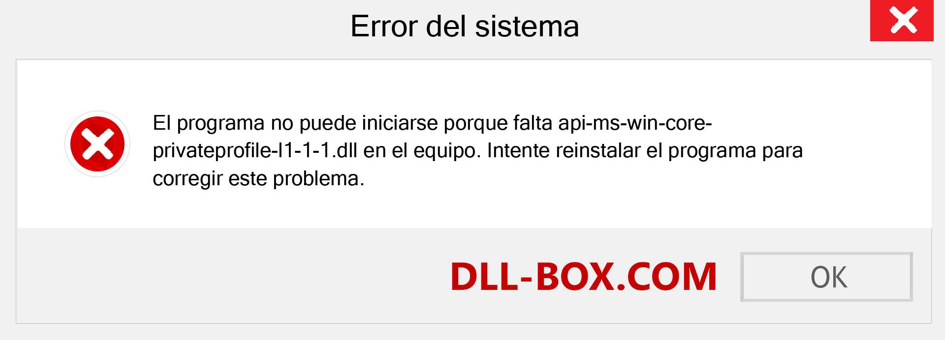 ¿Falta el archivo api-ms-win-core-privateprofile-l1-1-1.dll ?. Descargar para Windows 7, 8, 10 - Corregir api-ms-win-core-privateprofile-l1-1-1 dll Missing Error en Windows, fotos, imágenes