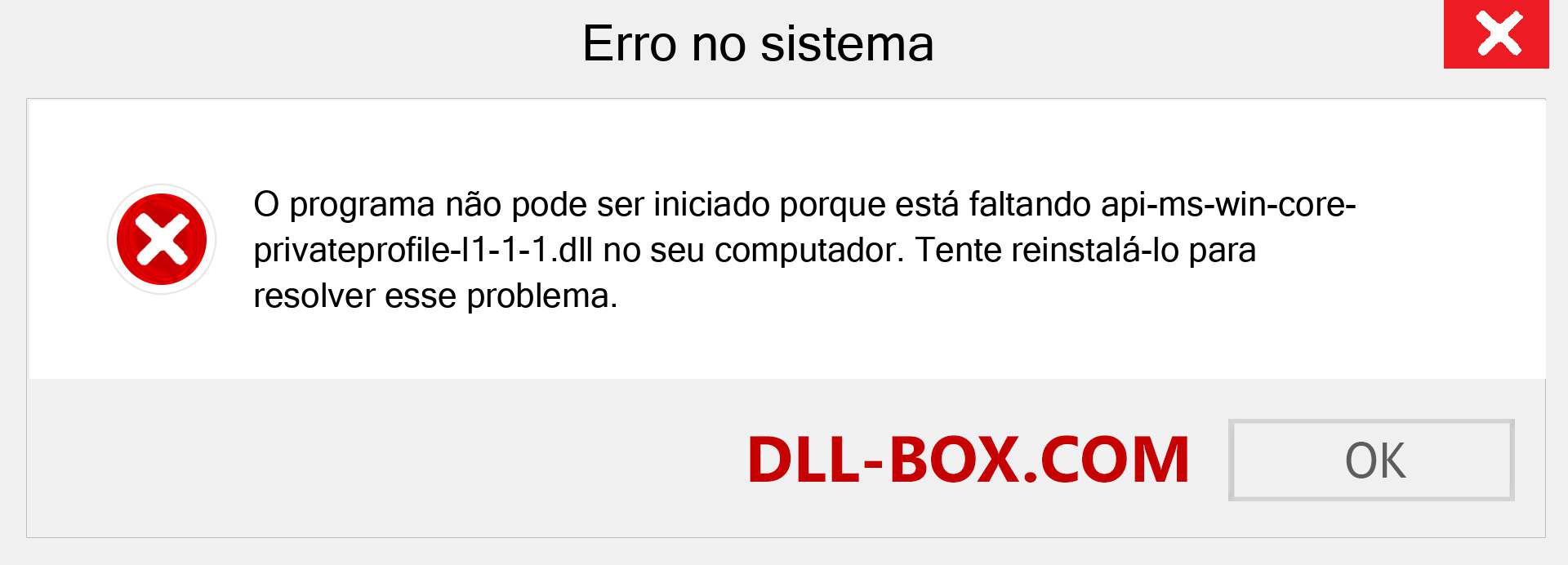 Arquivo api-ms-win-core-privateprofile-l1-1-1.dll ausente ?. Download para Windows 7, 8, 10 - Correção de erro ausente api-ms-win-core-privateprofile-l1-1-1 dll no Windows, fotos, imagens